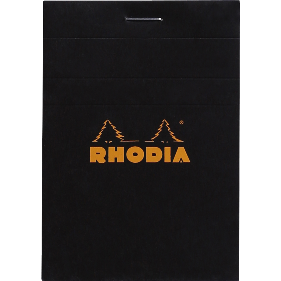 Блокнот 80г/кв.м 74х105мм 80л RHODIA BASICS клетка черный