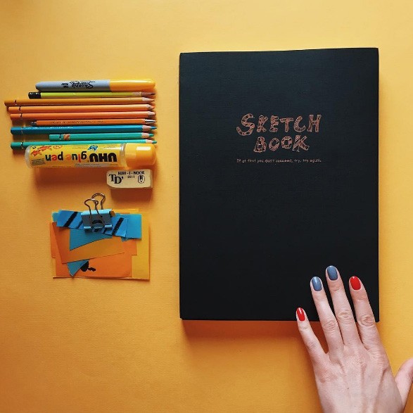 Блокнот для графики KRAFT BOOK 80г/кв.м 130х190мм 50л. склейка